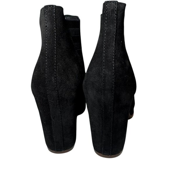 Kork Ease Shirome Black Suede Sculpted Heel Chelsea Booties 10 New $220 - Picture 5 of 6